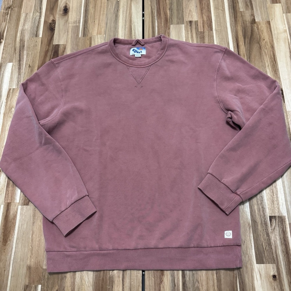 Marine Layer Cloud 9 Sweatshirt Mens M Rose Terry Relaxed Crewneck V Stitch